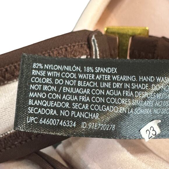 Smart and Sexy Swim Secret The Getaway Halter Bikini Swim Top Espresso Size 34B - Picture 8 of 8